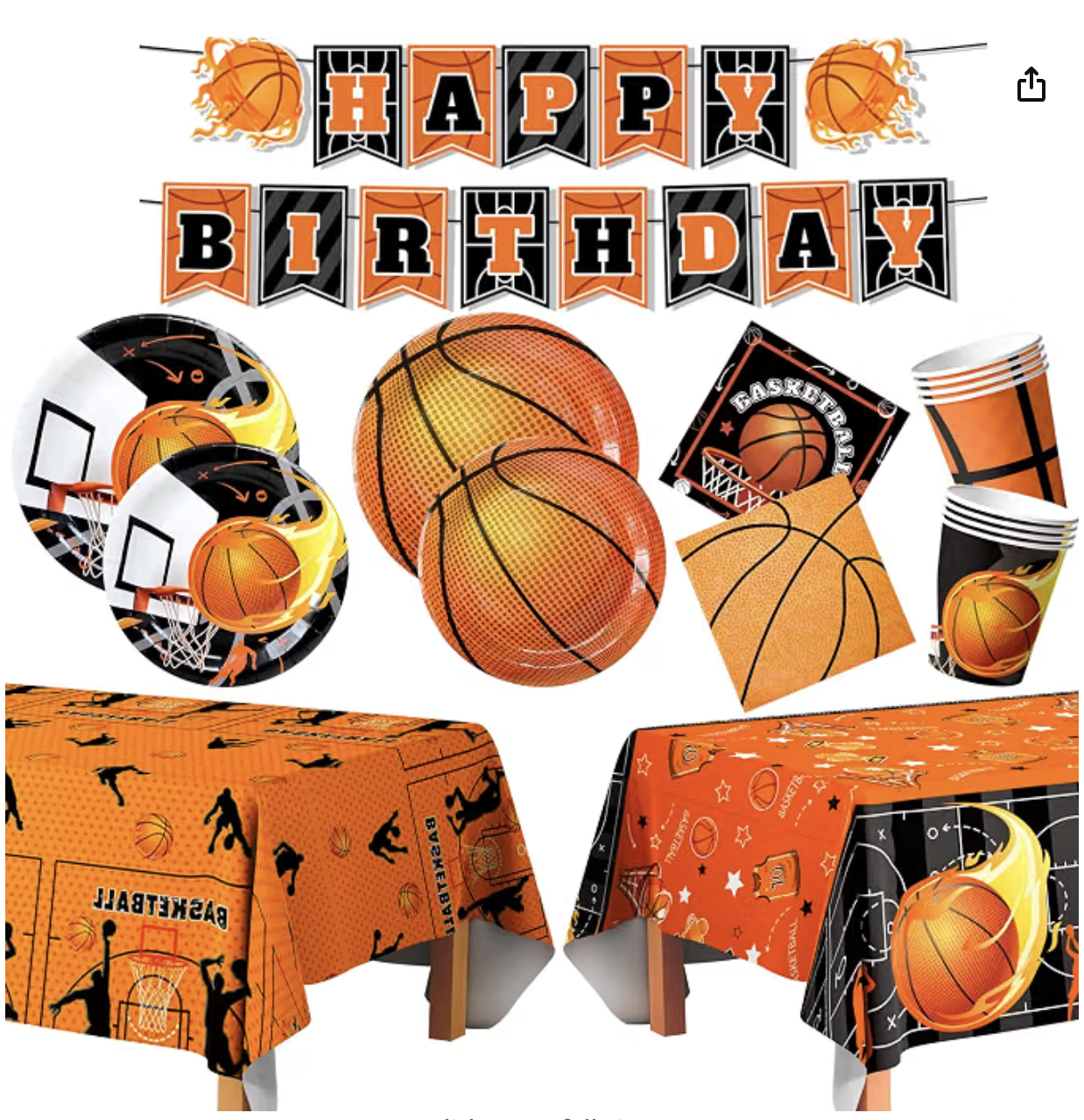 Basketball Party Tableware Set