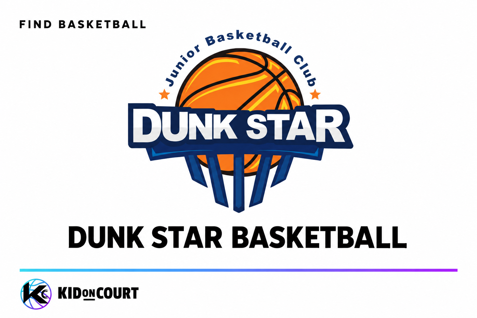Dunk Star junior basketball club logo